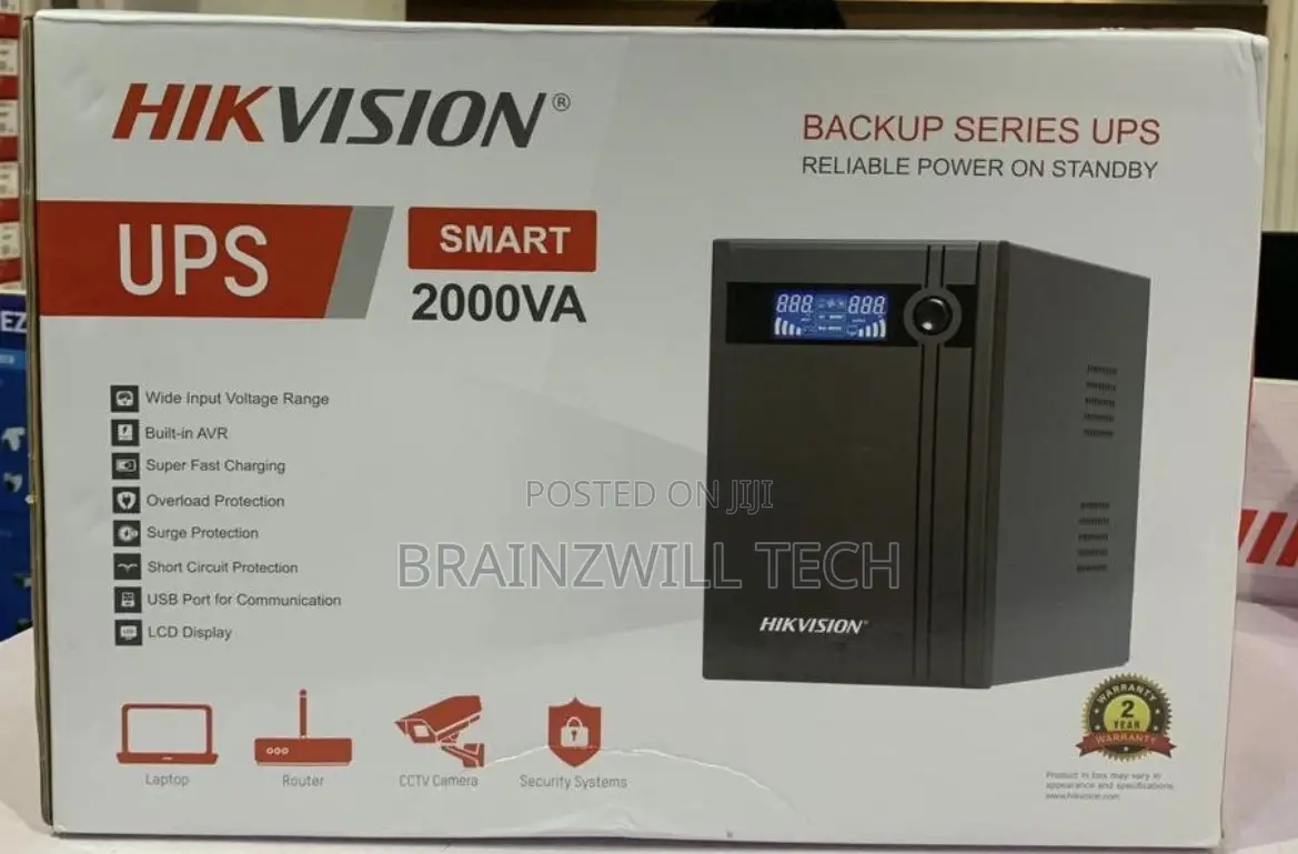 Hikvision Ds-Ups2000(O-Std)/Uk, 2000va/1200w Ups