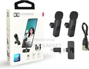 Dual Wireless Lavalier Microphone for iPhone Type-C and Usb