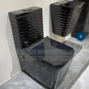 Executive Clossy Black Water Closet With Wash Hand Basin