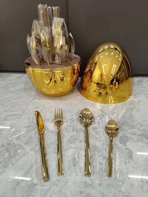 Golden And Silver Stainless Set Cutteries