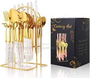 24pcs Gold Cutteries Set