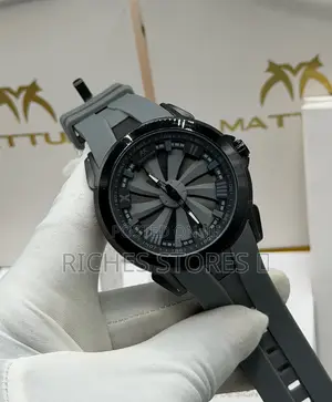 Matturi Rubber Strap Turbine-Style Dial Watch