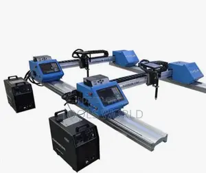 Double Drive Cnc Flame Plasma Cutter 3x7m Rail With Lgk63a Engine