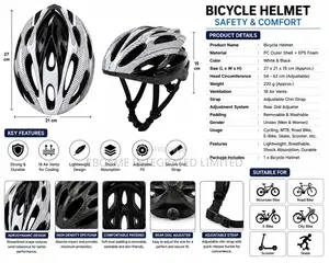 Bicycle Safety Helmet – Lightweight Adjustable Cycling Helmet Adults