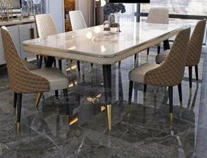 Modern Luxury 6-Seater Marble Dining Set