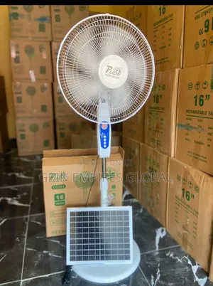 Pude Solar Rechargeable Ac/Dc Fan