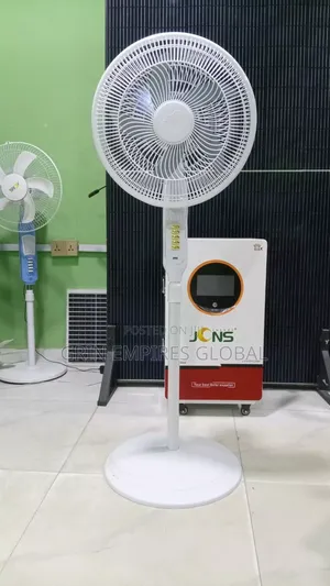 Jcns Solar Rechargeable Standing Fan