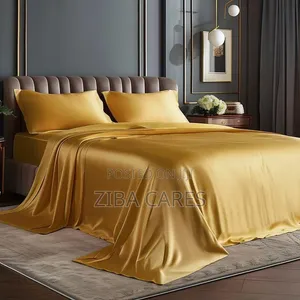 Quality Cotton Silky Gold Duvet, Bedsheet, Pillowcases
