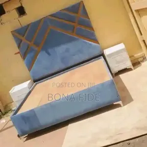 6 by 6 Grey Bedframe With 2 Bedsides