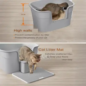 Extra Large Cat Litter Box With High Sides.