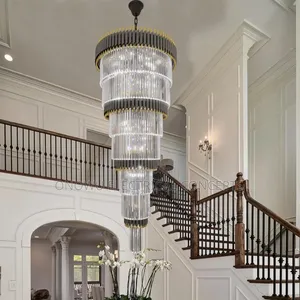 Large Crystal Chandelier for Staircase Hall Living Room Loft Stairway