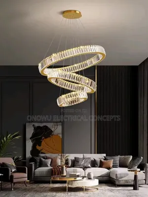 Round Crystal Chandelier Light Led Indoor Modern