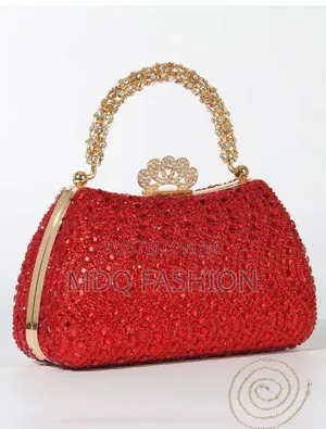 Luxury Red Rhinestone Clutch