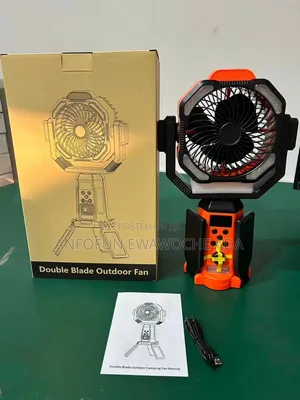 Solar, Electric Rechargeable Fan, 20,000mah