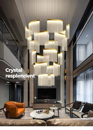 European Style, Duplex Building, Crystal, Simple, Large Chandelier