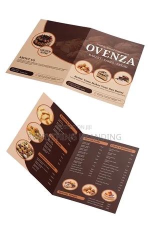 Restaurant, Cafe, Food Menu Brochure Printing, A4, Bifold