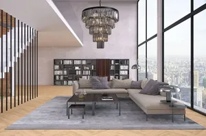 Modern Luxury Crystal Led Ceiling Lamp Lustrous Indoor Lighting
