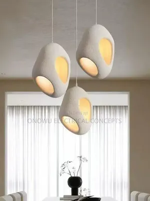 Modern Kitchen Dining Room Chandelier Lighting Ceiling Oval Bean Resin