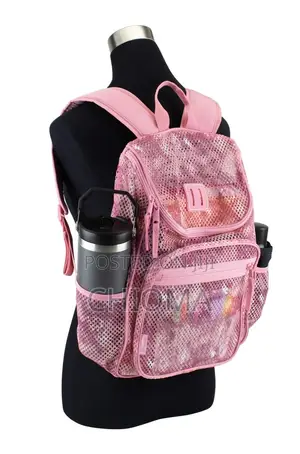 Eastsport Unisex Pro 16" Top Loader Mesh Backpack, Pink (Lightweight