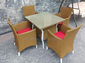 Gold Bar Outdoor Chairs With Square Table