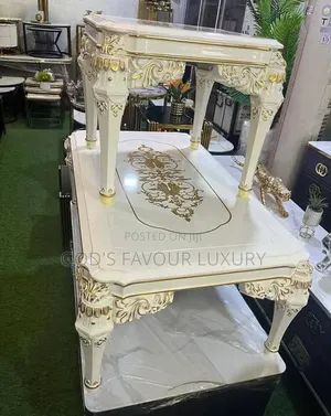 Luxurious Wooden Top Centre and 2 Side Stools