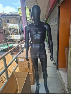 High Quality Matt Black Chrome Male Mannequin