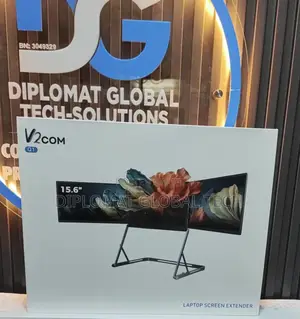 V2com Quad Triple Laptop Monitor Extender 15.6 Inc Ips Portable Screen