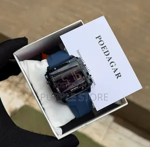 Poedagar Digital Sports Watch Silicone Strap Unisex Water Resistant