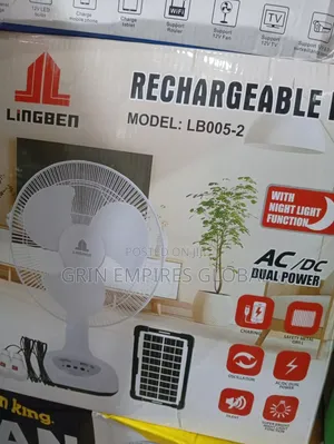 Lingben Rechargeable Ac/Dc Dual Power Fan