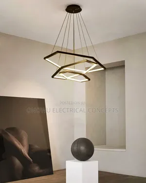 Modern Simple Square Led Pendant Lights Lighting Living Dining