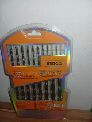 19pcs/Set Ingco HSS Twist Drill Bits Set.