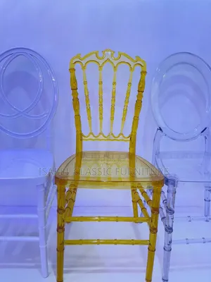 Imported New Quality Gold Clear Napoleon Event Chairs