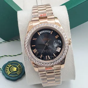 Original Rolex Day-Date Everose Gold Chain Watch Available in Store