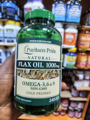 Puritan'spride Natural Flax Oil,1000mg Cold Pressed(Omega3,6,9)-240