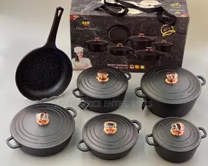 Haus Roland 9-Piece Granite Cooking Pot Set