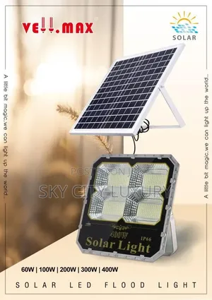 Vellmax 400watt Solar Flood Light Ip65