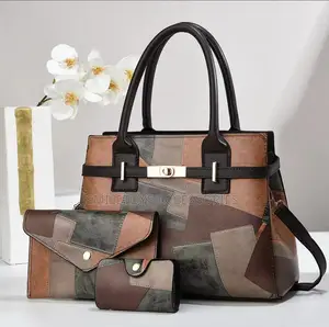 Ladies Tote Bag Stylish Shoulder Handbag With Matching Purse Set