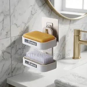 Adhesive Double Soap Box