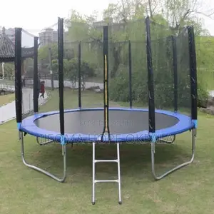 10ft Big Trampoline Rebounder With Combo Net Ladder