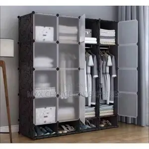 Detachable 4 Partitions Luxury Strong Quality Plastic Rubber Wardrobe