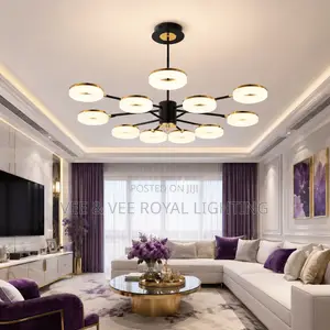 Luxury Modern Led Disc Chandelier- Living Room, Dining, Bedroom, Hotel