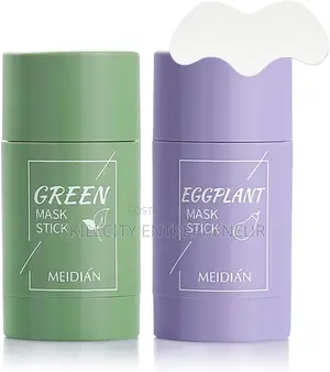 Meidian 2pcs- Green Tea and Egg Plant Face Mask Stick