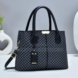 Ladies Checkered Satchel Handbag – Pu Leather Shoulder Crossbody Bag
