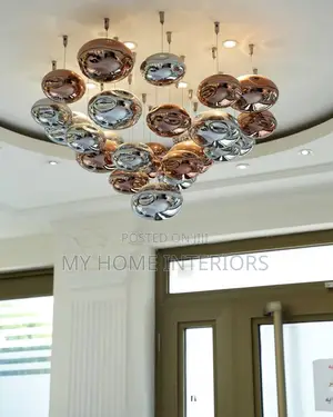 Gold+Chrome Modern Lava Inspired Chandelier