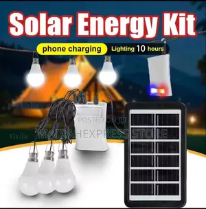 Solar Panel Charger With 10000mah Power Bank 3 Led Lights
