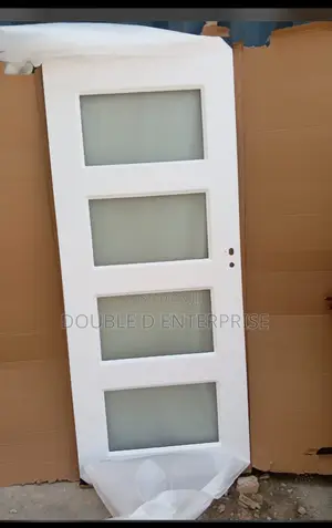 3ft Wooden With Glass Door