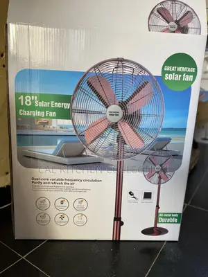 Great Heritage 18 Inch Rechargeable Fan With Solar Panel