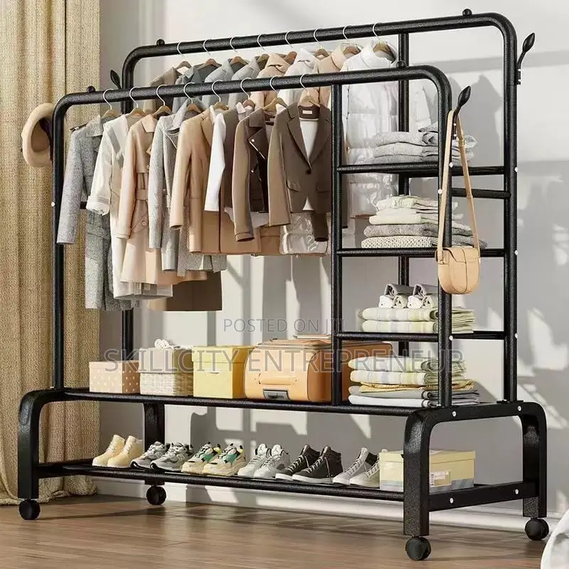 Multi-Functional Heavy Duty Clothes Hanging Rack