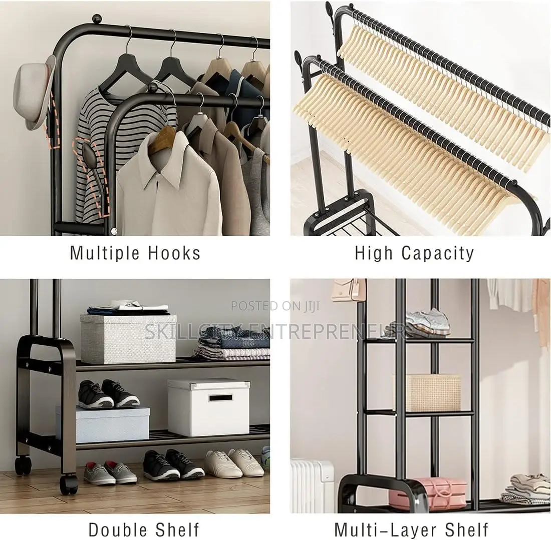 Multi-Functional Heavy Duty Clothes Hanging Rack