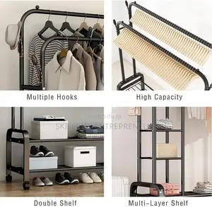 Multi-Functional Heavy Duty Clothes Hanging Rack